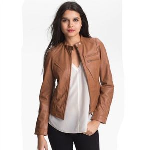 Bod & Christensen Leather Bomber Moto Jacket XL
